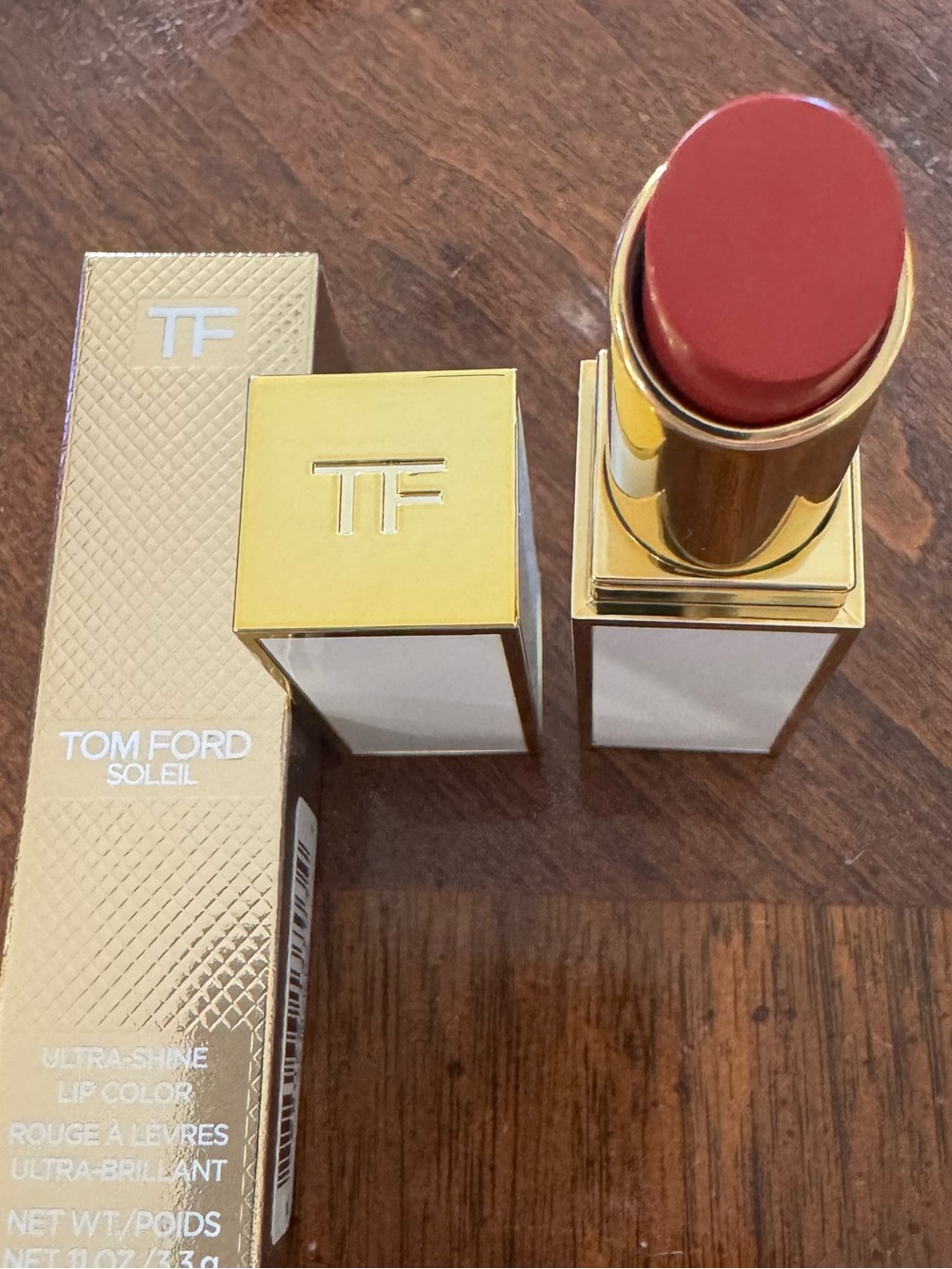 Tom Ford Soleil Ultra-Shine Lip Color — Gold Packaging